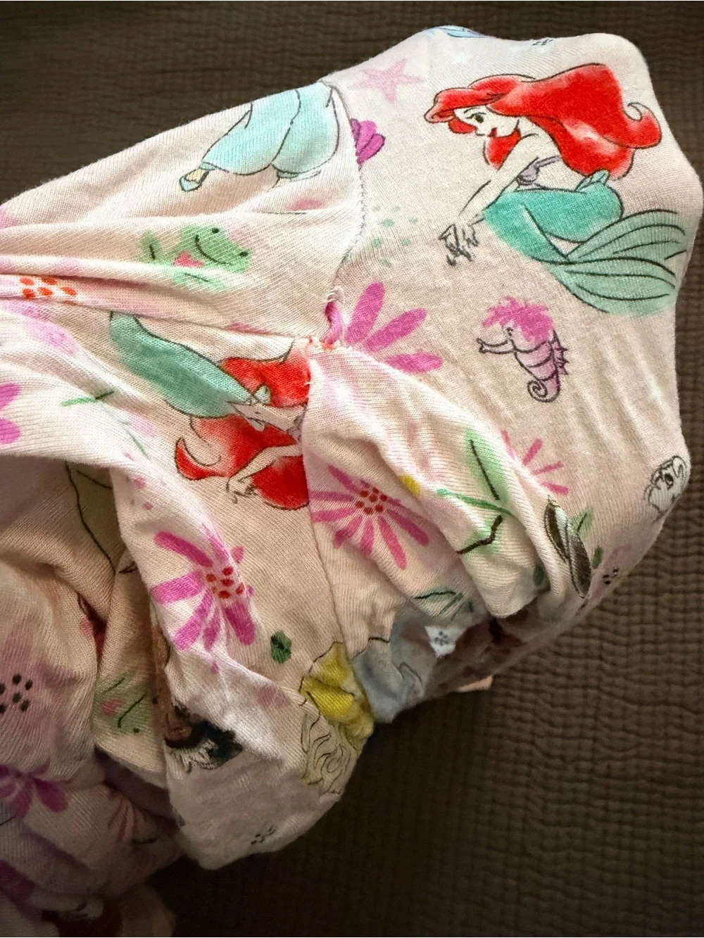 Little Sleepies Pink Disney Princess Floral Pajama Set